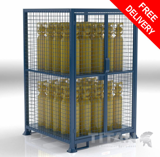 Gas Bottle Safety Cage Two Tier