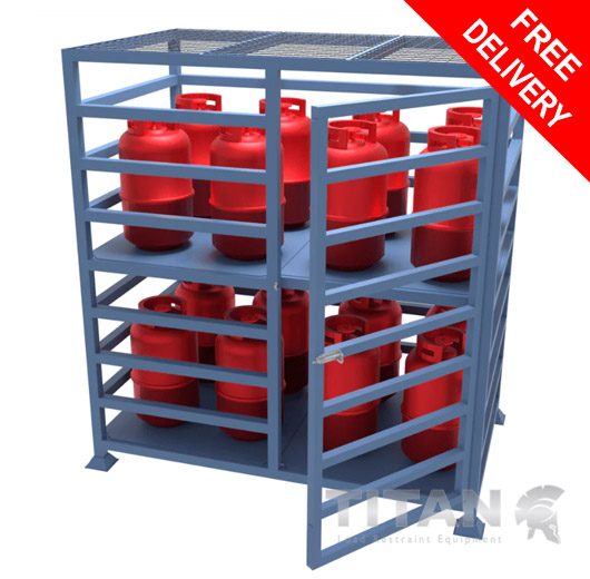 Gas Bottle Safety Cage Two Tier H2050 x W1980 x D1210mm