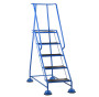 Safety Steps with Platform Guard, Short Handrail, 5 Tread, Working Height 2.77m