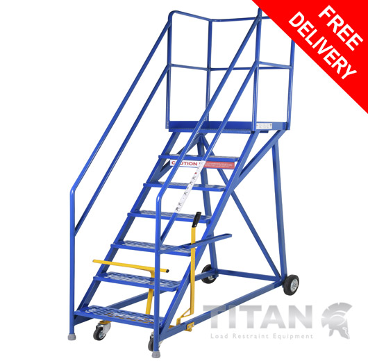 Steptek Heavy Duty Steps with Narrow Base and Hand Lock Lever 7 Tread