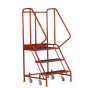 Warehouse Safety Steps with Platform, Twin Handrail, 3 Anti-Slip Treads