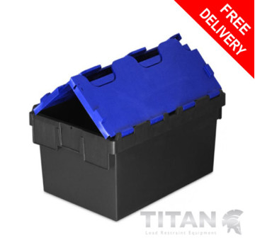 54Litre Attached Lid Container Totebox  (600 x 400 x 320h mm)