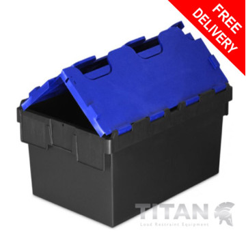 80Litre Attached Lid Container Totebox (710x460x368mm)