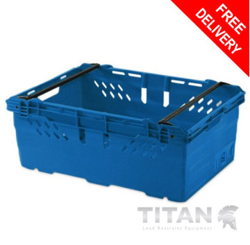 44L Heavy Duty Ventilated Nesting Tote Crate (600x400x253mm)