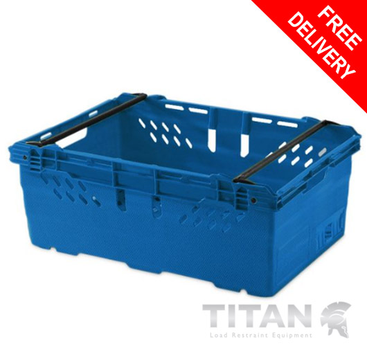 44L Heavy Duty Ventilated Nesting Tote Crate (600x400x253mm)