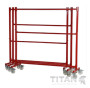 Heavy Duty Garment Rail Trolley (Industrial) Red