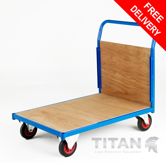 Heavy Duty Platform Trolley 500kg Capacity - Single End Plywood