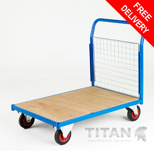 Heavy Duty Platform Truck 500kg Capacity Single End Mesh 