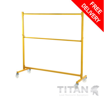 Heavy Duty Garment Rail Trolley (Industrial) Yellow