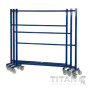 Heavy Duty Garment Rail Trolley (Industrial) Blue