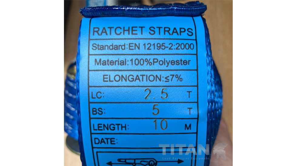 Understanding a 5000kg Ratchet Strap Rating Label 