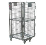 Roll Container 4 sided Split Gate Nestable - Standard Mesh