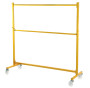 Heavy Duty Garment Rail Trolley (Industrial) Yellow