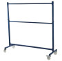 Heavy Duty Garment Rail Trolley (Industrial) Blue