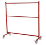 Heavy Duty Garment Rail Trolley (Industrial) Red