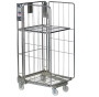 3 Sided Roll Pallet Nestable with Single Shelf 