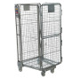 Roll Container 4 sided Split Gate Nestable - Standard Mesh