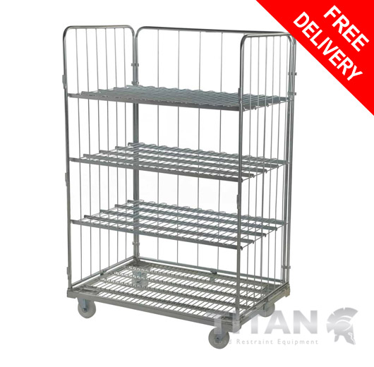 Jumbo Roll Pallet with Three Loose Shelves 