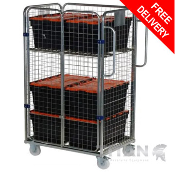 Four Sided Trolley (20.MT2) Including Shelf & Six Totes