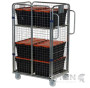 Four Sided Trolley (20.MT2) Including Shelf & Six Totes