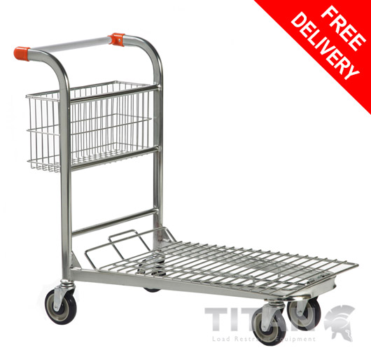 Stock Trolley with Fixed Basket – Nestable