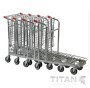 Nestable Stock Trolley with Folding Shelf 320kg Capacity