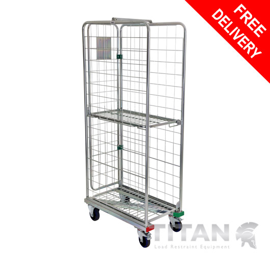 Z Frame Narrow Aisle 3 Sided Roll Container Nestable