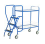 3 Step Tray Trolley - 2 Removable Baskets 125kg Capacity