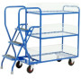 Heavy Duty 3 Step Tray Trolley - Removable Baskets 175kg Capacity